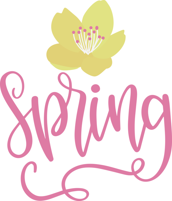 Transparent Easter Floral design Cut flowers Logo for Hello Spring for Easter