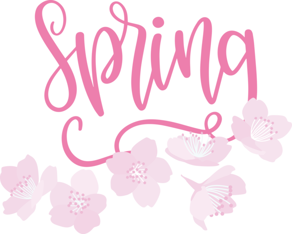 Transparent Easter Design Floral design Logo for Hello Spring for Easter