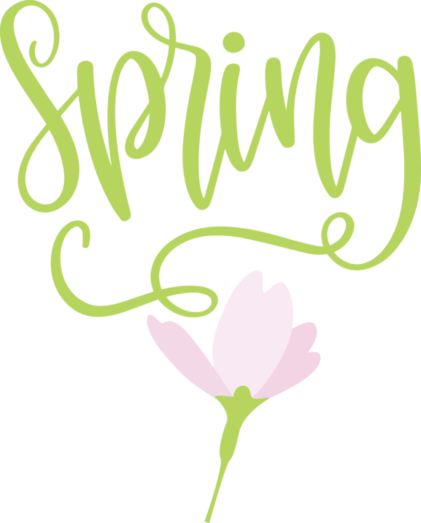 Transparent Easter Leaf Floral design Logo for Hello Spring for Easter