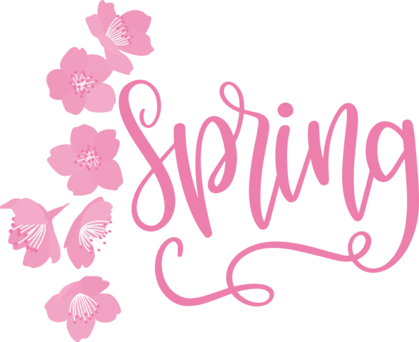 Transparent Easter Logo Design Petal for Hello Spring for Easter