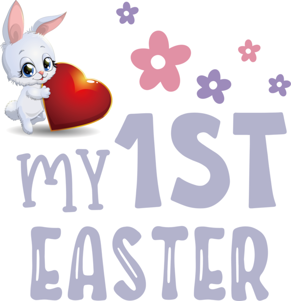 Transparent Easter Cat Easter Bunny Logo for 1st Easter for Easter