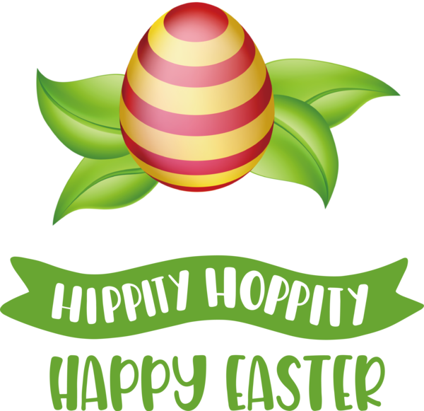Transparent Easter Leaf Logo Line for Easter Day for Easter
