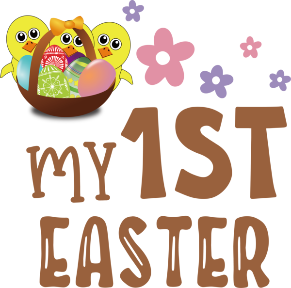 Transparent Easter Cartoon Logo Easter egg for 1st Easter for Easter