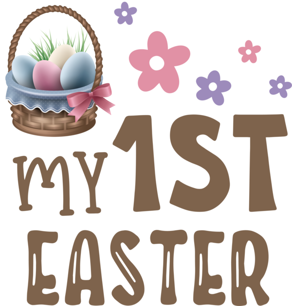 Transparent Easter Logo Meter Number for 1st Easter for Easter
