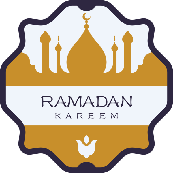 Transparent Ramadan Logo Yellow Line for Ramadan Kareem for Ramadan