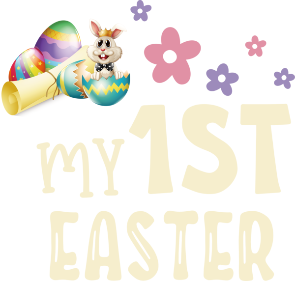Transparent Easter Logo Christian art Design for 1st Easter for Easter