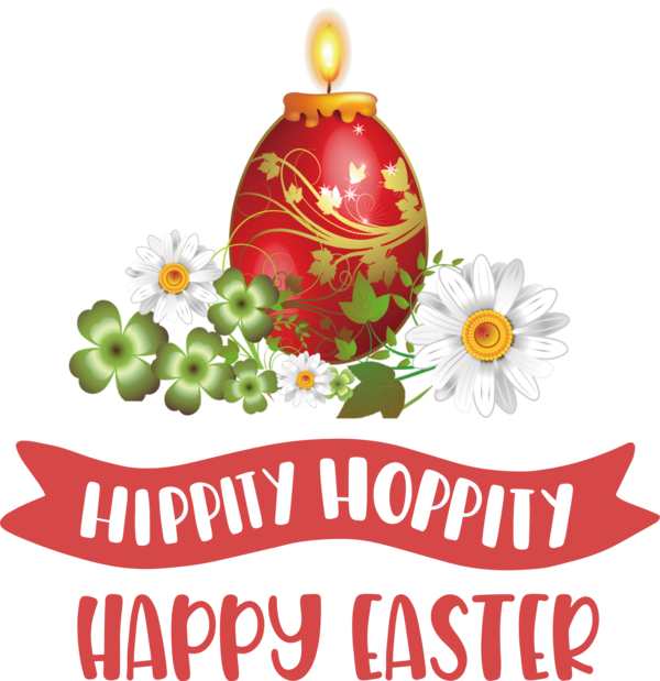 Transparent Easter Christmas Day Red Easter egg Easter Bunny for Easter Day for Easter