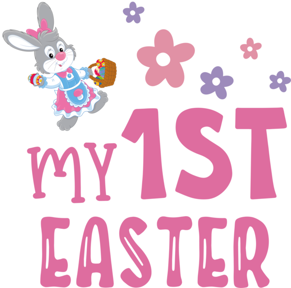 Transparent Easter Cartoon Logo Design for 1st Easter for Easter