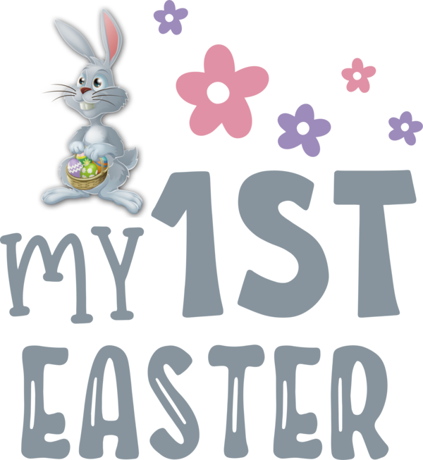 Transparent Easter Easter Bunny Rabbit Logo for 1st Easter for Easter