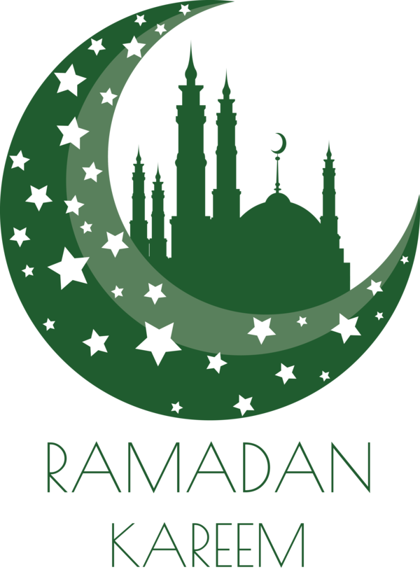 Transparent Ramadan Logo Leaf Green for Ramadan Kareem for Ramadan