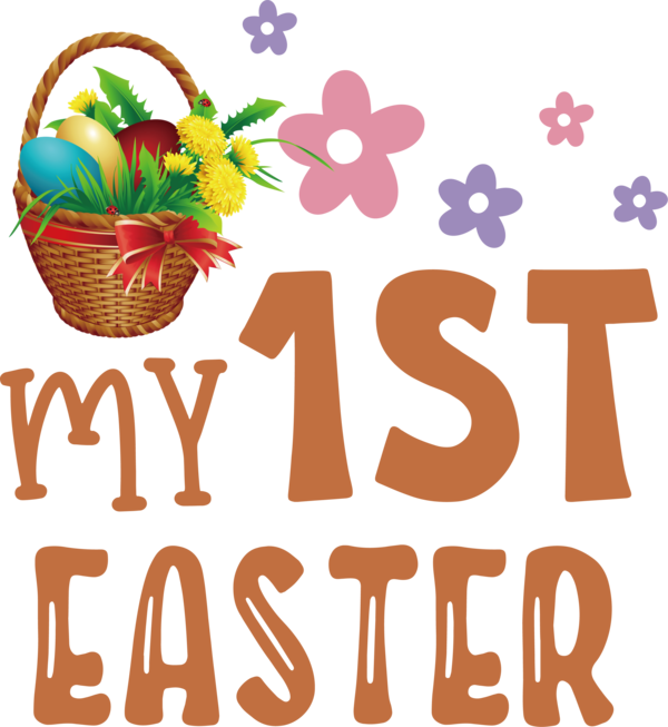 Transparent Easter Logo Easter Basket Design for 1st Easter for Easter
