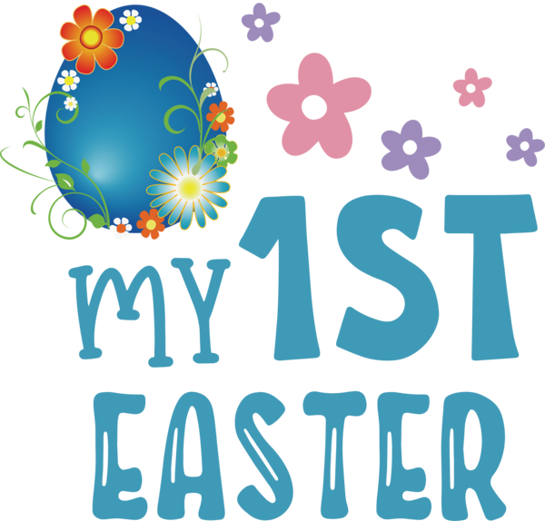Transparent Easter Design Logo Line for 1st Easter for Easter