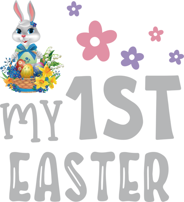 Transparent Easter Logo Design Wall Decal for 1st Easter for Easter