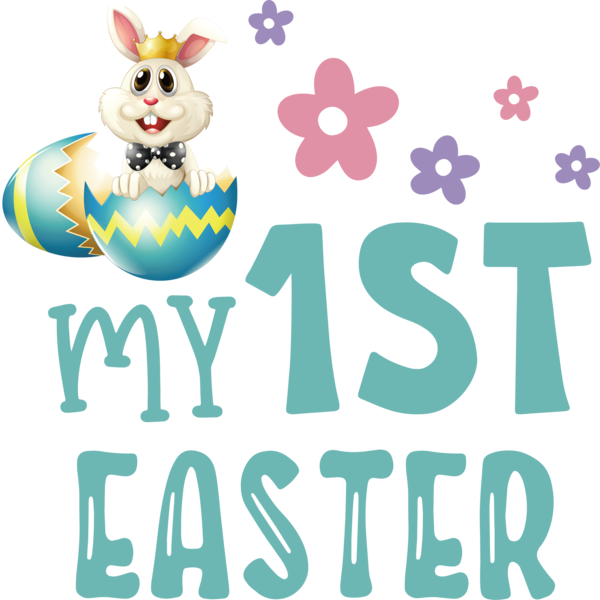 Transparent Easter Logo Animal figurine Design for 1st Easter for Easter