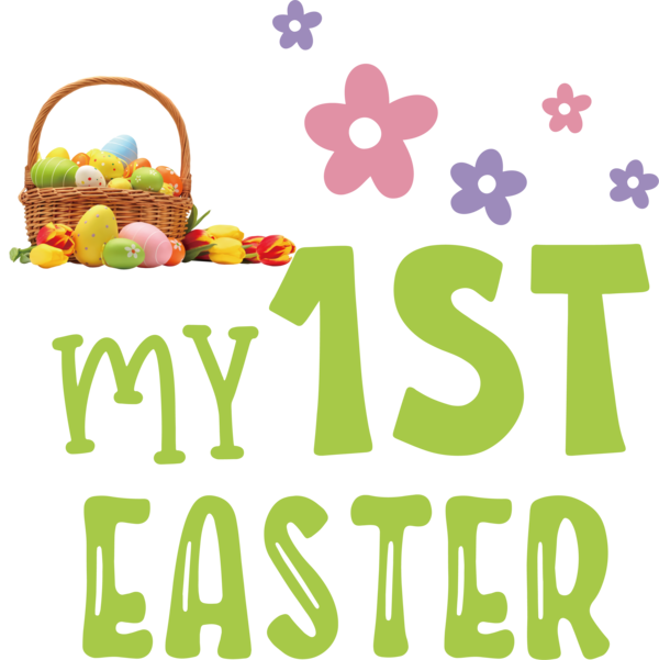 Transparent Easter Logo Wall Decal Design for 1st Easter for Easter