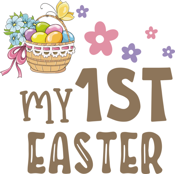 Transparent Easter Logo Easter Basket Meter for 1st Easter for Easter