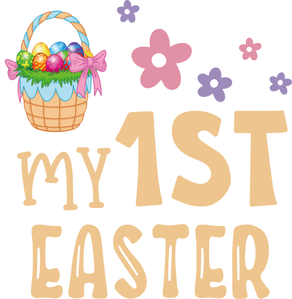 Transparent Easter Logo Easter Basket Meter for 1st Easter for Easter