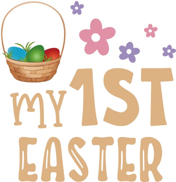 Transparent Easter Logo Produce Design for 1st Easter for Easter