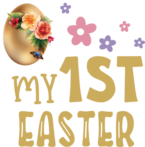 Transparent Easter Logo Meter Flower for 1st Easter for Easter