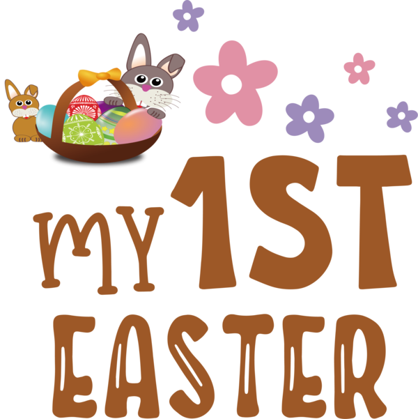 Transparent Easter Logo Cartoon Design for 1st Easter for Easter