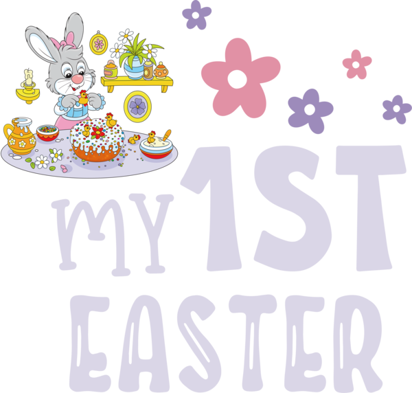 Transparent Easter Reindeer Logo Drawing for 1st Easter for Easter