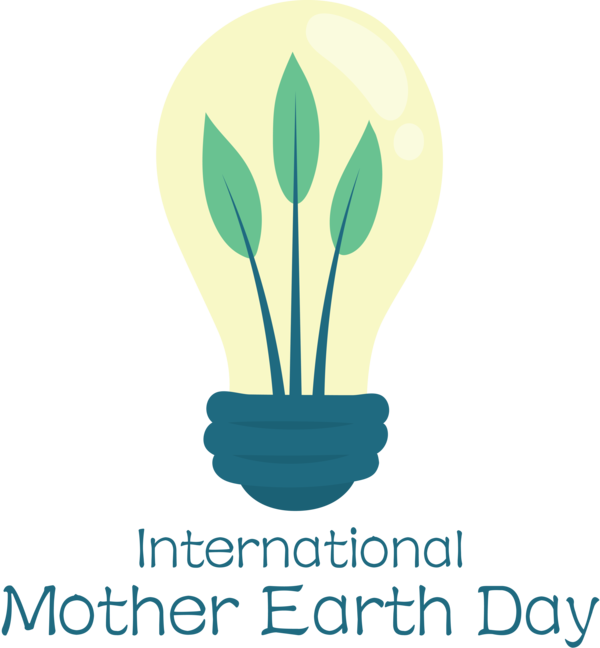 Transparent Earth Day Logo Design Flower for International Mother Earth Day for Earth Day