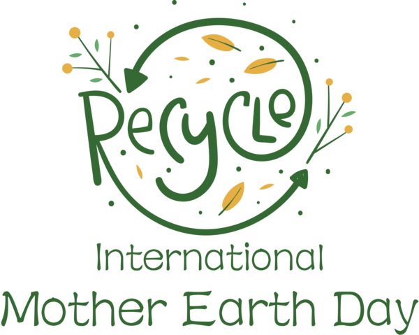 Transparent Earth Day Logo Flower Commodity for International Mother Earth Day for Earth Day