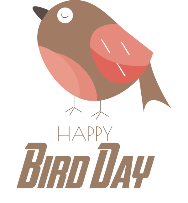 Transparent Bird Day Logo Design Cartoon for Happy Bird Day for Bird Day