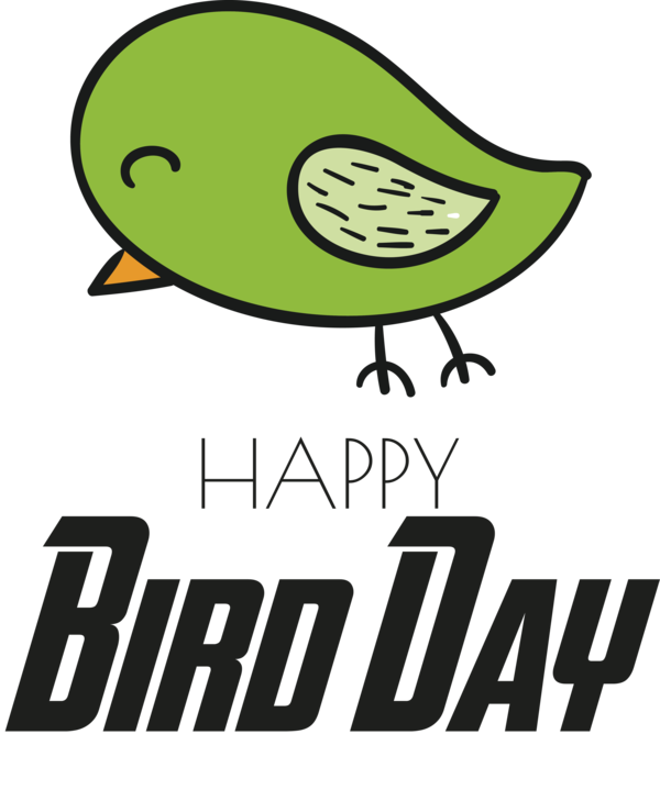 Transparent Bird Day Logo Green for Happy Bird Day for Bird Day