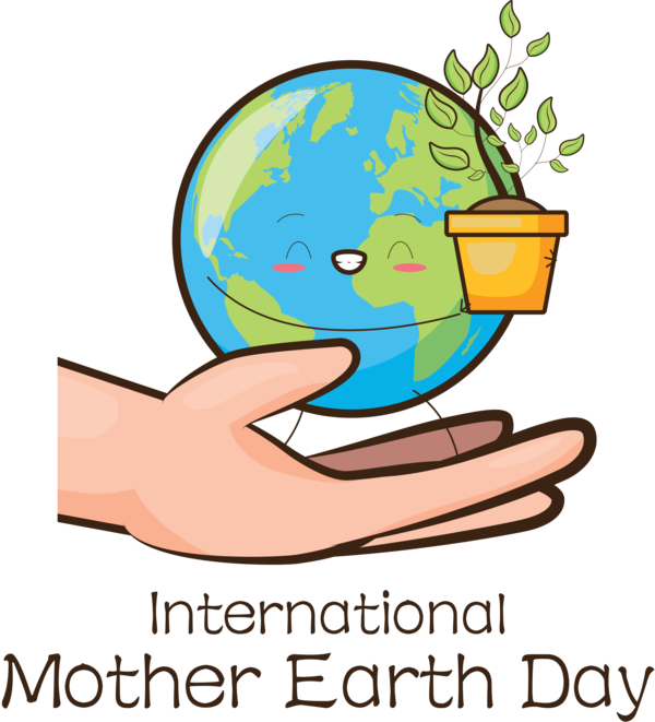 Transparent Earth Day Cartoon Line Meter for International Mother Earth Day for Earth Day