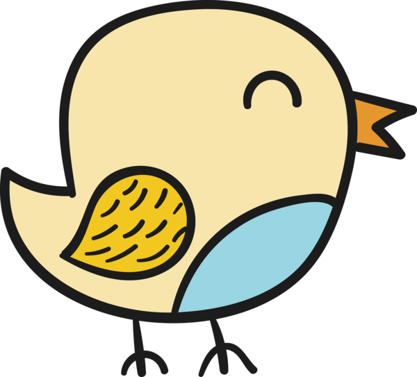Transparent Bird Day Yellow Beak for Cartoon Bird for Bird Day