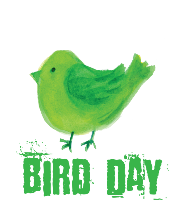 Transparent Bird Day Birds Beak Green for Happy Bird Day for Bird Day