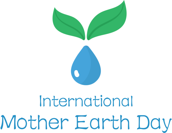 Transparent Earth Day Logo Design Green for International Mother Earth Day for Earth Day