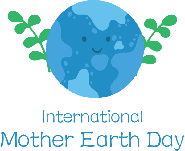 Transparent Earth Day Logo Green Leaf for International Mother Earth Day for Earth Day