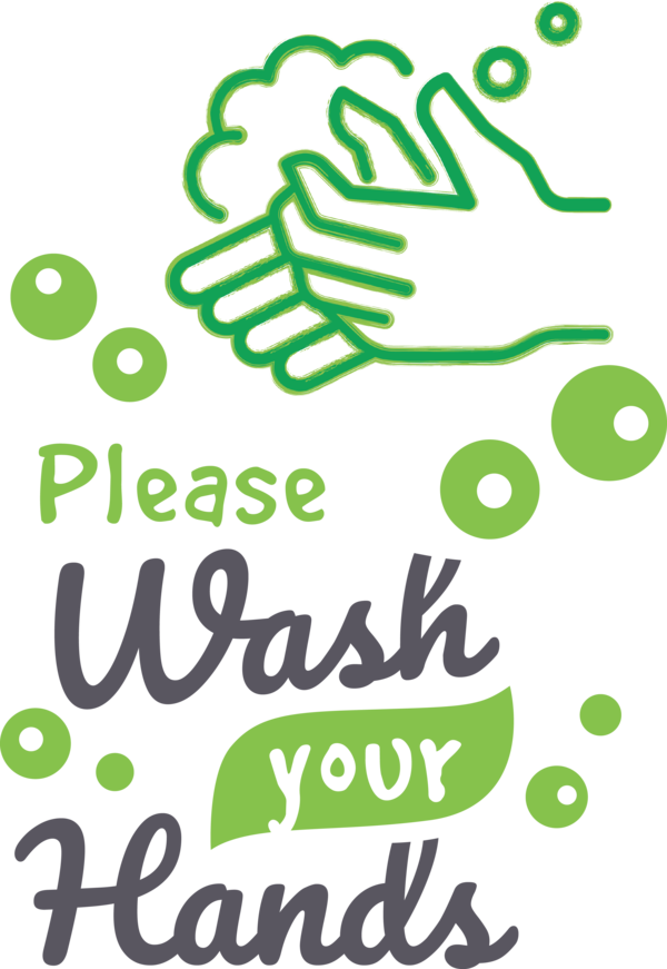 Transparent Global Handwashing Day Logo Plant Design for Hand washing for Global Handwashing Day