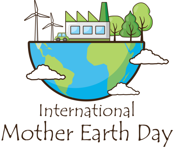 Transparent Earth Day Cartoon Plant Meter for International Mother Earth Day for Earth Day