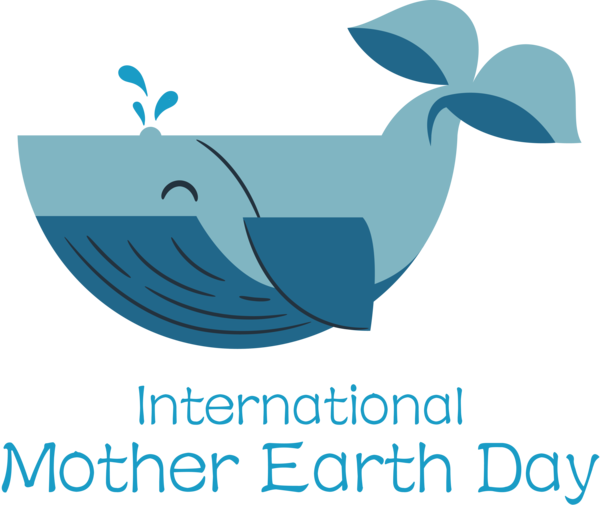 Transparent Earth Day Porpoises Logo Cetaceans for International Mother Earth Day for Earth Day