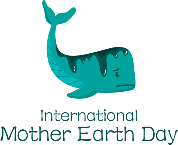 Transparent Earth Day Logo Cetaceans Meter for International Mother Earth Day for Earth Day