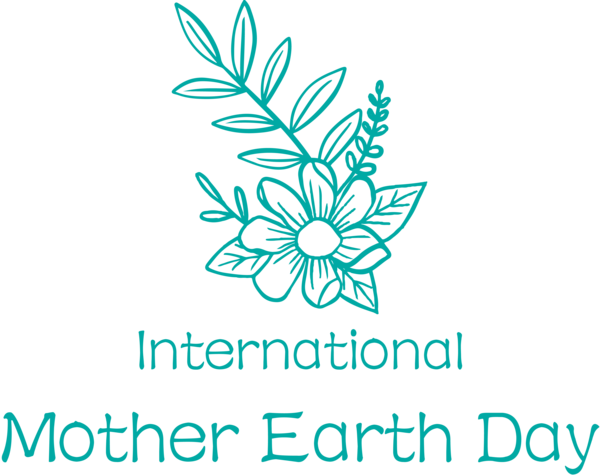 Transparent Earth Day Logo Leaf Design for International Mother Earth Day for Earth Day
