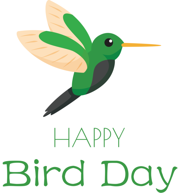Transparent Bird Day Hummingbirds Logo Pollinator for Happy Bird Day for Bird Day