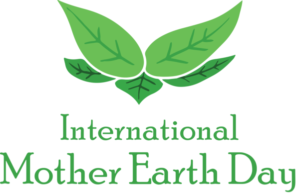 Transparent Earth Day Logo Leaf Plant stem for International Mother Earth Day for Earth Day