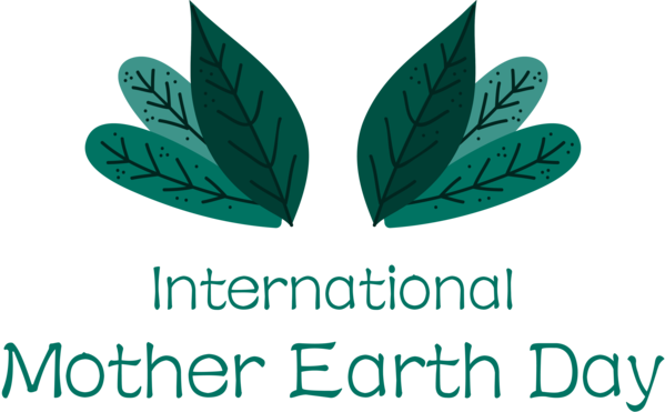 Transparent Earth Day Leaf Logo Font for International Mother Earth Day for Earth Day