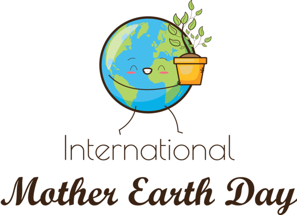 Transparent Earth Day Logo Meter Plant for International Mother Earth Day for Earth Day