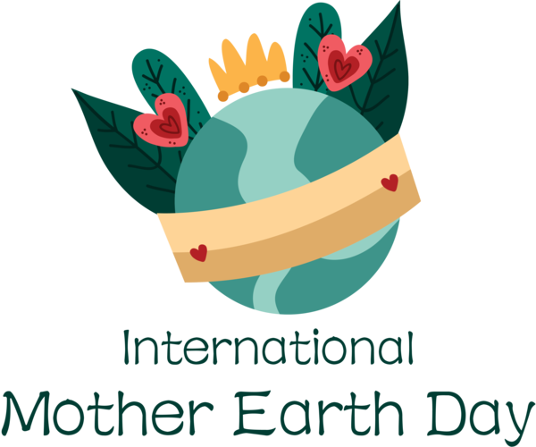Transparent Earth Day Logo Leaf Meter for International Mother Earth Day for Earth Day