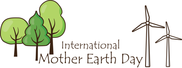 Transparent Earth Day Flower Plant stem Logo for International Mother Earth Day for Earth Day