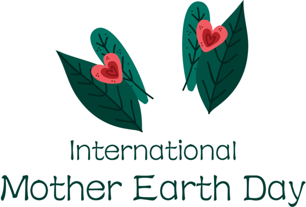 Transparent Earth Day Logo Font Leaf for International Mother Earth Day for Earth Day