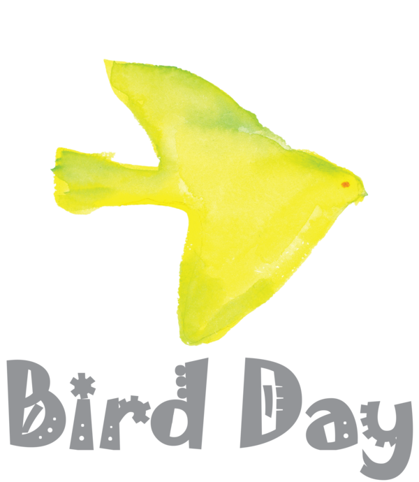 Transparent Bird Day Yellow Beak Font for Happy Bird Day for Bird Day