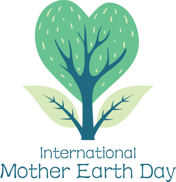Transparent Earth Day Plant stem Leaf Flower for International Mother Earth Day for Earth Day