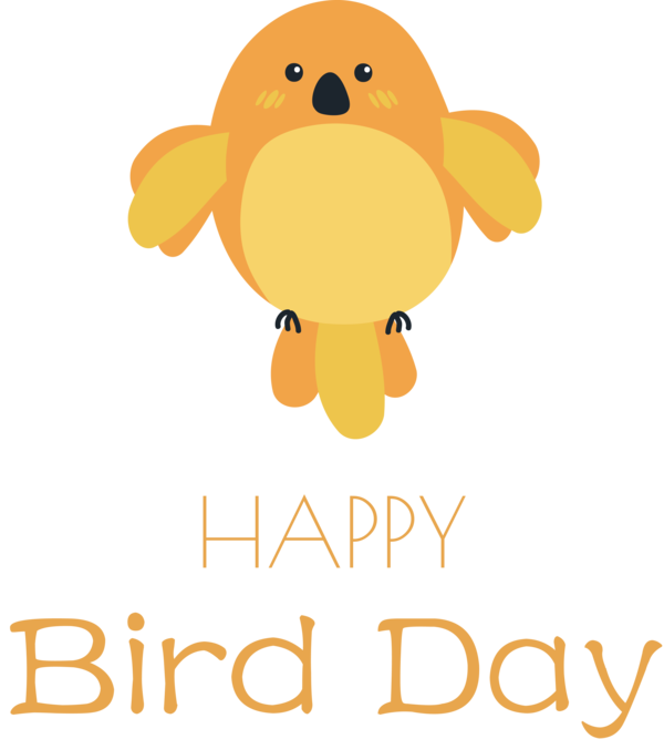 Transparent Bird Day Logo Cartoon Yellow for Happy Bird Day for Bird Day