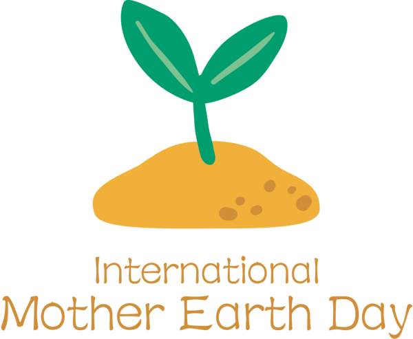 Transparent Earth Day Logo Leaf Line for International Mother Earth Day for Earth Day